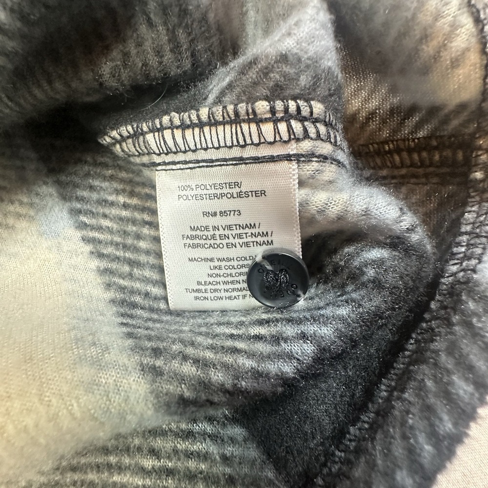 O'neill Men's Super Fleece Icecap Flannel Snap Button Long Sleeve Black White S - Picture 10 of 11